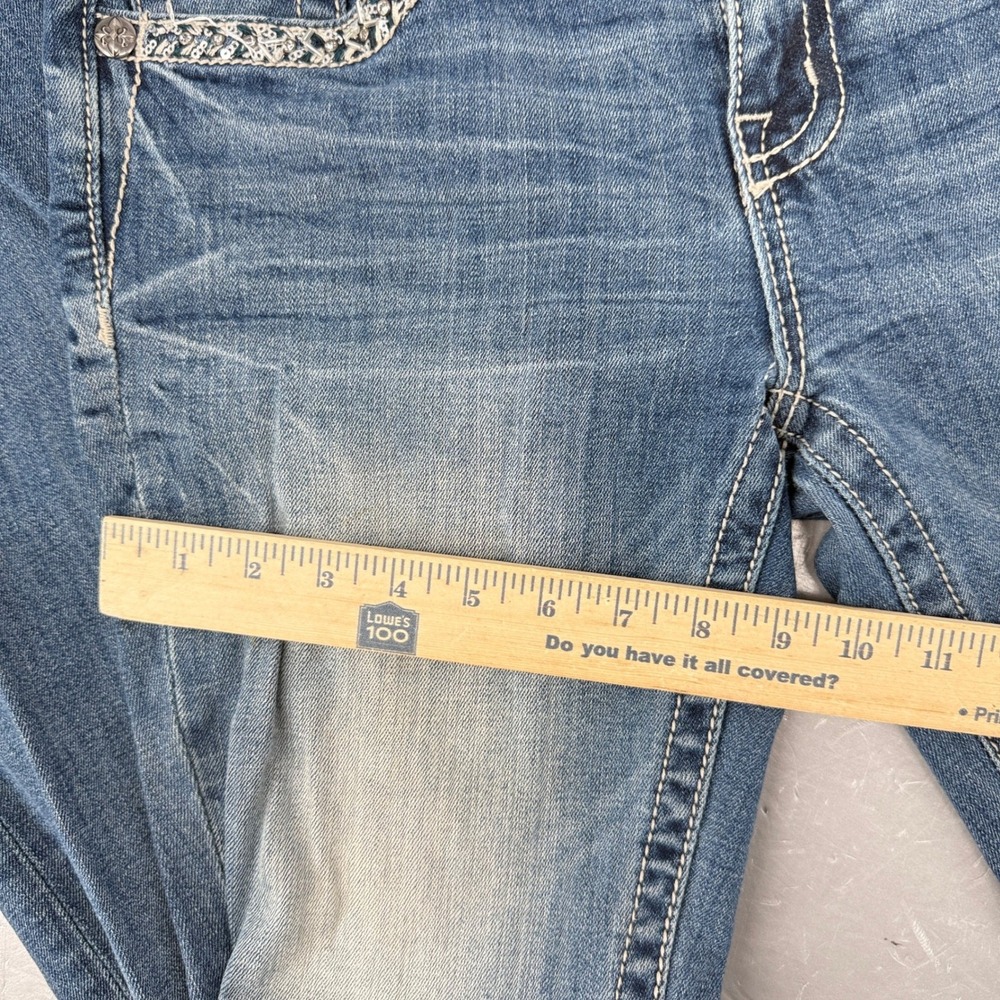 Miss Me Chloe Boot Jeans Womens 29 Medium Wash Sequin Embroidered M3273B MS59 - Picture 11 of 14